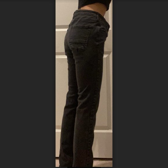 pacsun slim fit high rise 29x30 charcoal black jeans - Picture 2 of 5